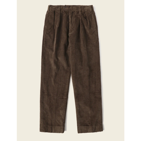 Corduroy Pants Men Pleated Casual Trousers Loose Workwear Pant S 🇺🇸SHIP - Picture 3 of 16